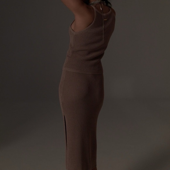 HER BY H Spring Knitted Skirt Set SIZE 4/S-M purple taupe - Picture 2 of 5